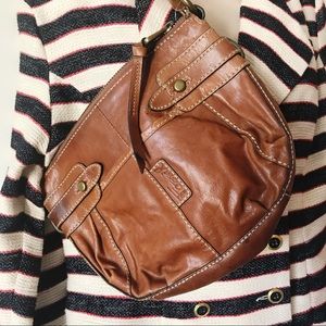 Fossil Genuine Leather Shoulder Bag with Key